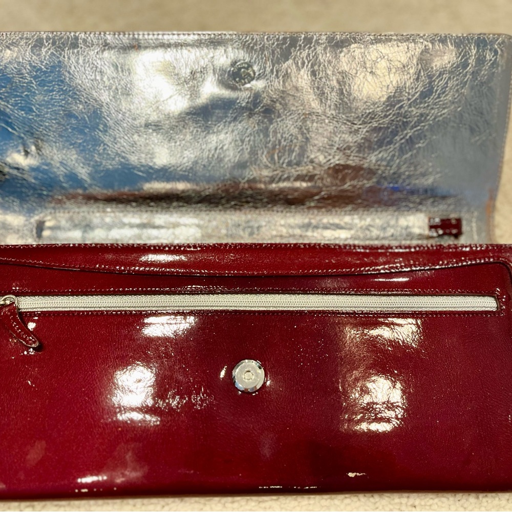 TUSK New York Red Leather Clutch